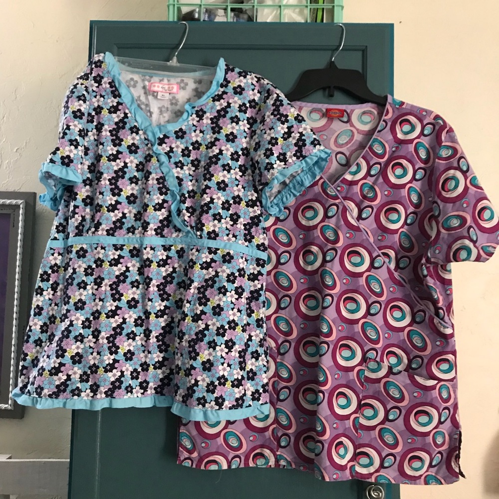 XL Dickies and Koi Scrub Tops